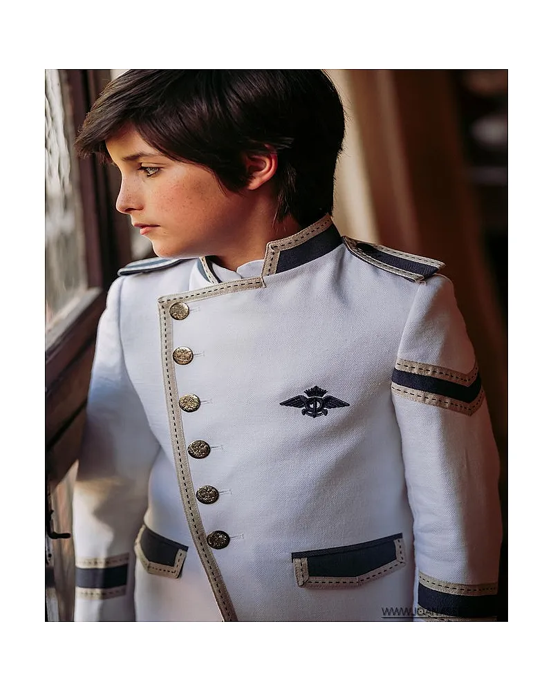 VARONES TRAJE ALMIRANTE MAO 3P BLANCO TINTA