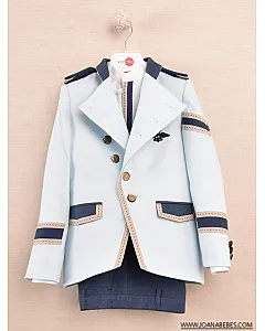 VARONES TRAJE ALMIRANTE MAO 3P CELESTE TINTA