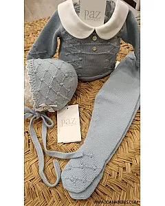 PAZ RODRIGUEZ CONJUNTO 3PIEZAS GLACIAR AZUL TIZA