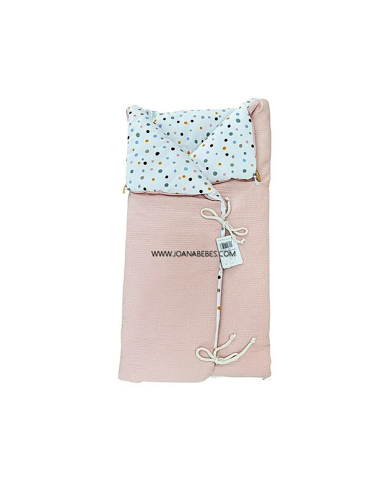 SACO MANTA REVERSIBLE LUNARES ESTAMPADOS