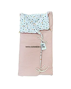 SACO MANTA REVERSIBLE LUNARES ESTAMPADOS