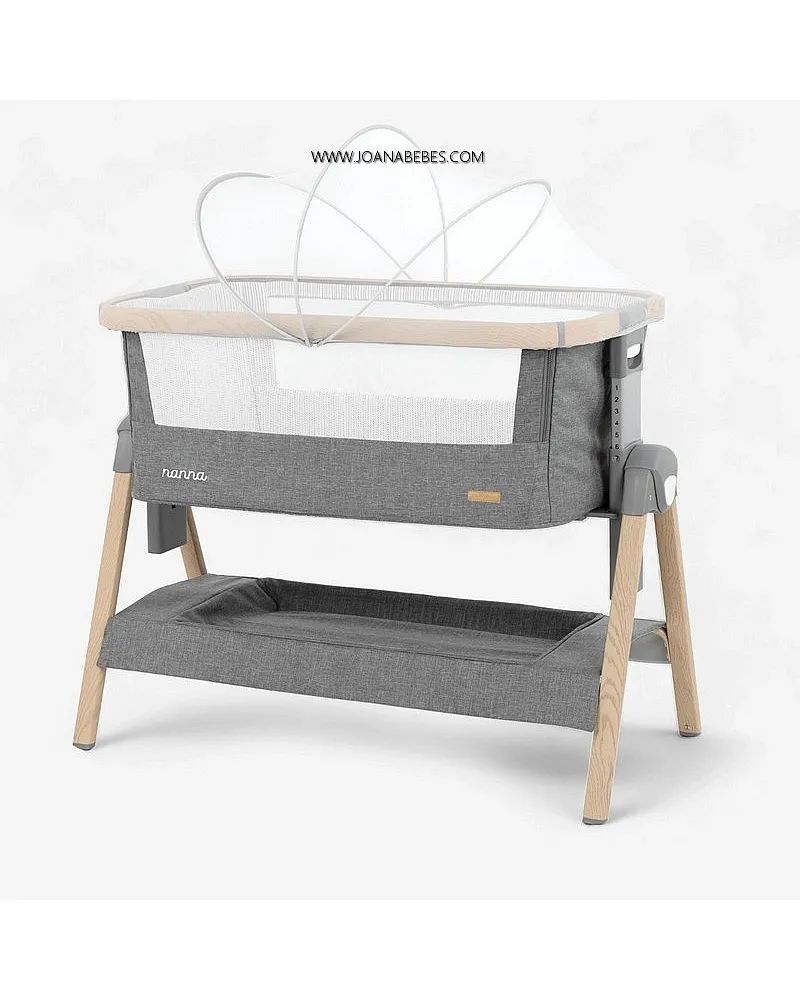 MINICUNA COLECHO DE MADERA NANNA GRIS