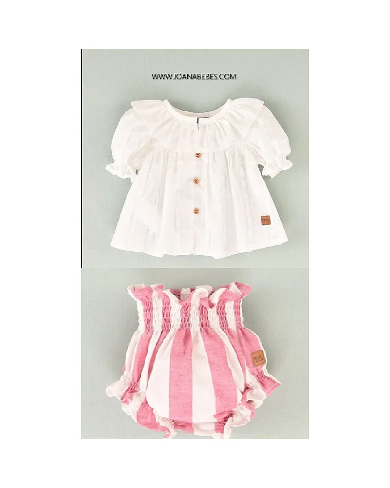 JOSE VARON CONJUNTO BLUSA MOTA Y BRAGA RAYAS