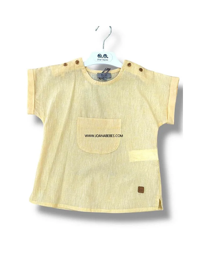 JOSE VARON BLUSA LINO AMARILLA