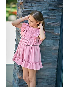 LA ORMIGA VESTIDO ROSA LISO