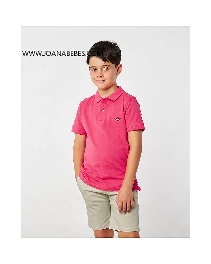 SPAGNOLO POLO PIQUE LISO BASICO CORAL