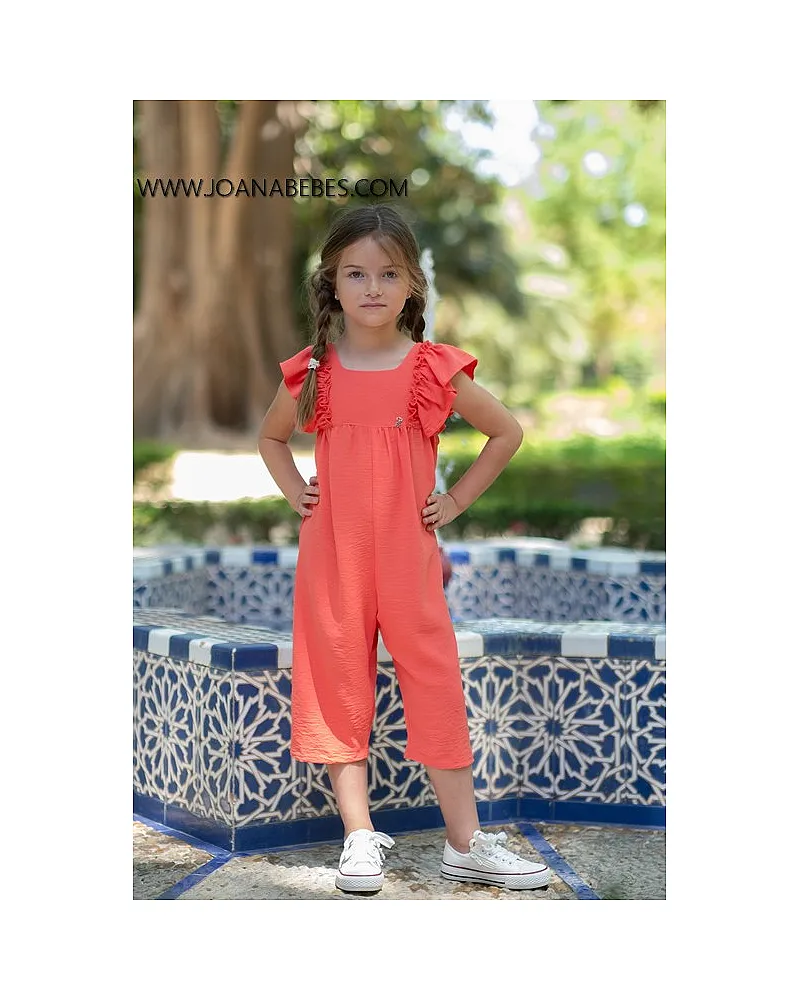 VERA MONO LISO VOLANTES CORAL