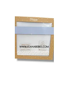 Juego sabanas CUNA DE PUNTO FLORECITAS AZUL