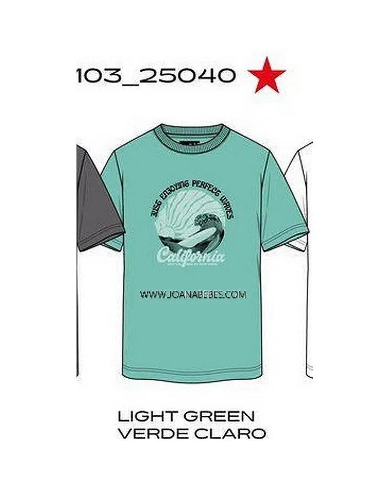 LOSAN CAMISETA LKBAP0103-25040 LIGHT GREEN