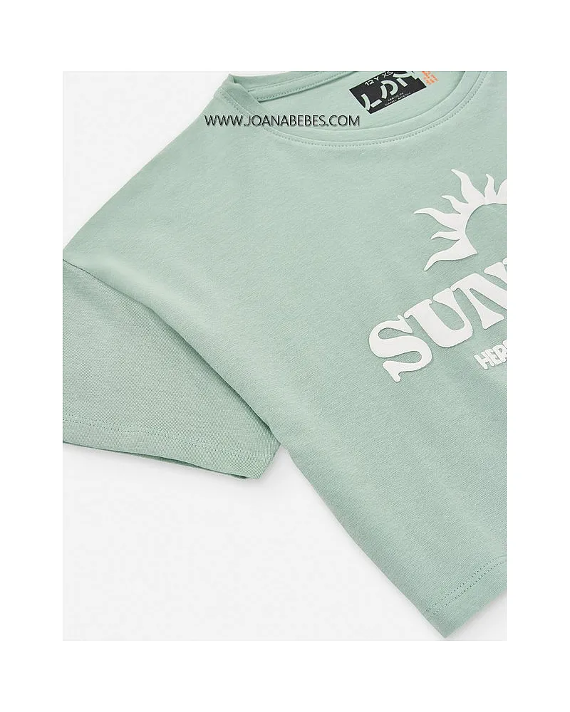 LOSAN CAMISETA TOP CROP LJGAP0103-25013 GREEN