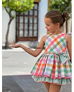 CREACIONES COPO VESTIDO CUADROS 4655