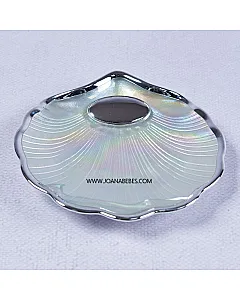 MIKAMAMA CONCHA BAUTISMO CRISTAL Y BAÑO PLATA DE LEY