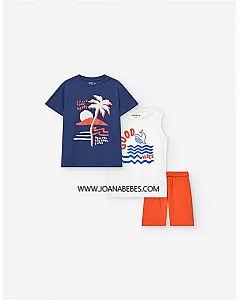 LOSAN CONJUNTO ALGODON 3 PIEZAS LKBAP0602-25007 LIGHT NAVY