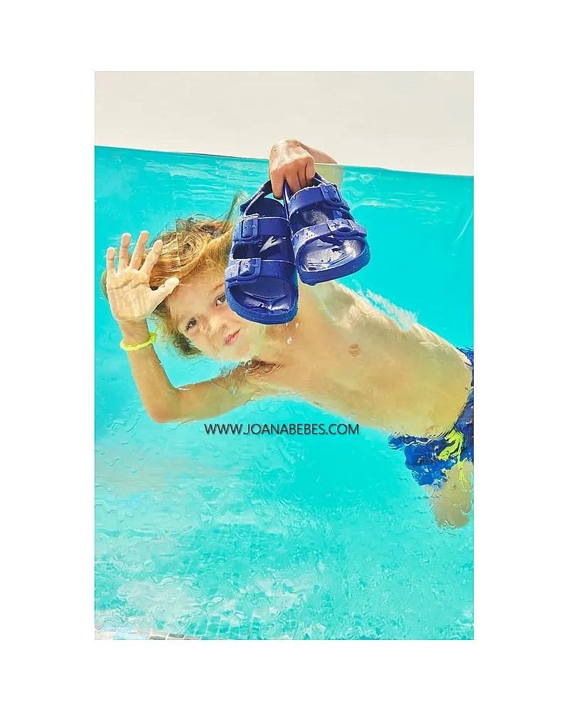 YSABEL MORA Sandalias infantiles de hebillas ajustables marino