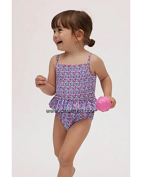 YSABEL MORA Bañador bebé nido de abeja pequeñas flores