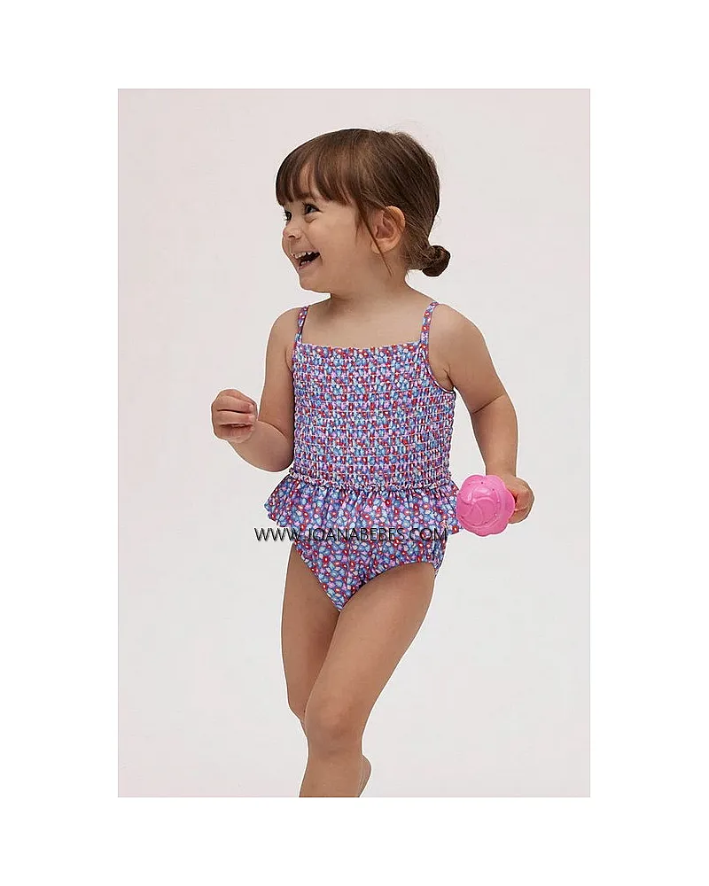 YSABEL MORA Bañador bebé nido de abeja pequeñas flores