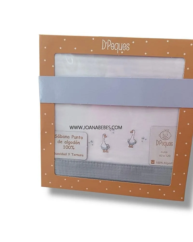 Juego sabanas DE PUNTO CUNA OCAS CELESTE