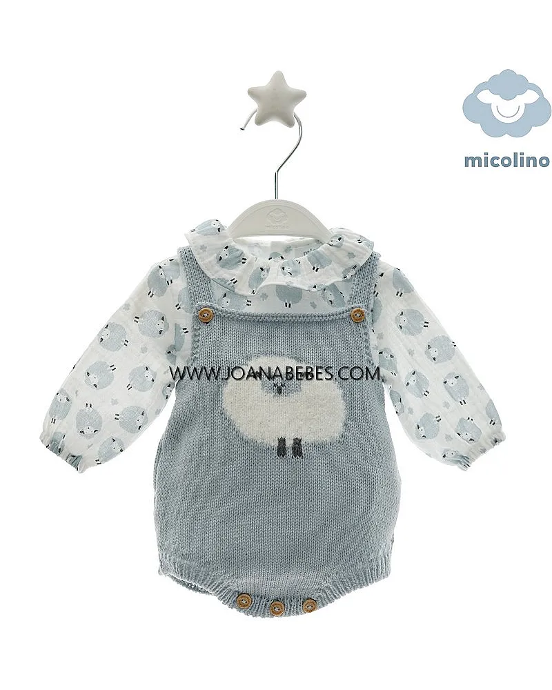 MICOLINO CONJUNTO 2 PIEZAS CELESTE CIELO