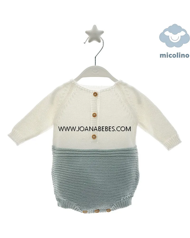 MICOLINO BODY PUNTO BICOLOR VERDE SEDA