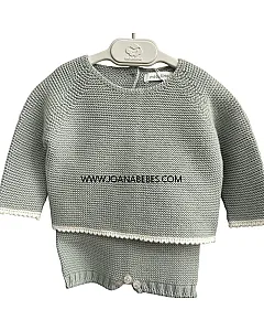 MICOLINO CONJUNTO PUNTO VERDE SEDA