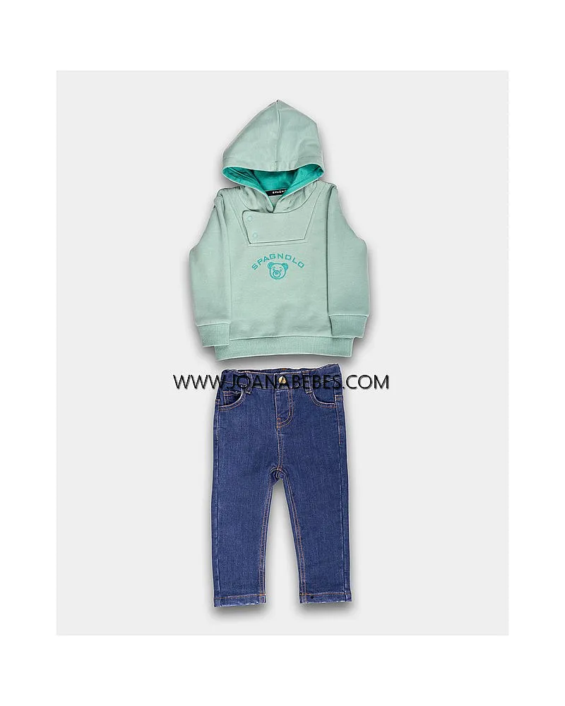 SPAGNOLO SUDADERA OSITO + PT VAQUERO 3794