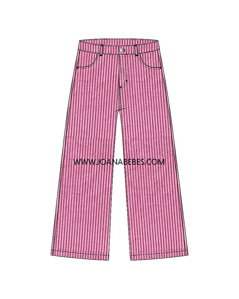 NATH PANTALON DE PANA ROSA EMPOLVADO KG09P7017