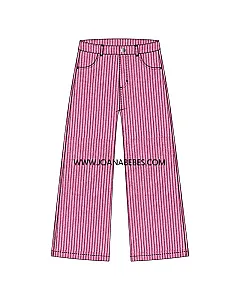 NATH PANTALON DE PANA ROSA EMPOLVADO KG09P7017