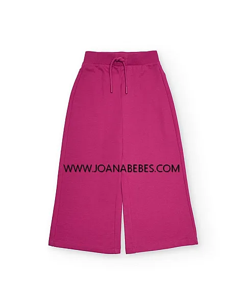 NATH KIDS PANTALON PALAZO DE PUNTO FUCSIA