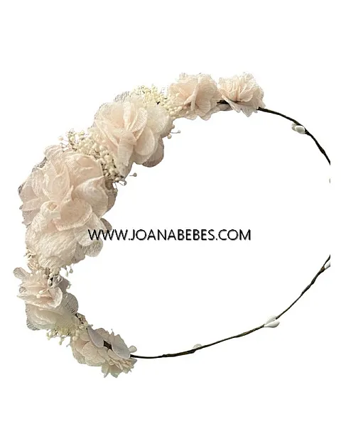 Corona crudo rosas bambula glitter