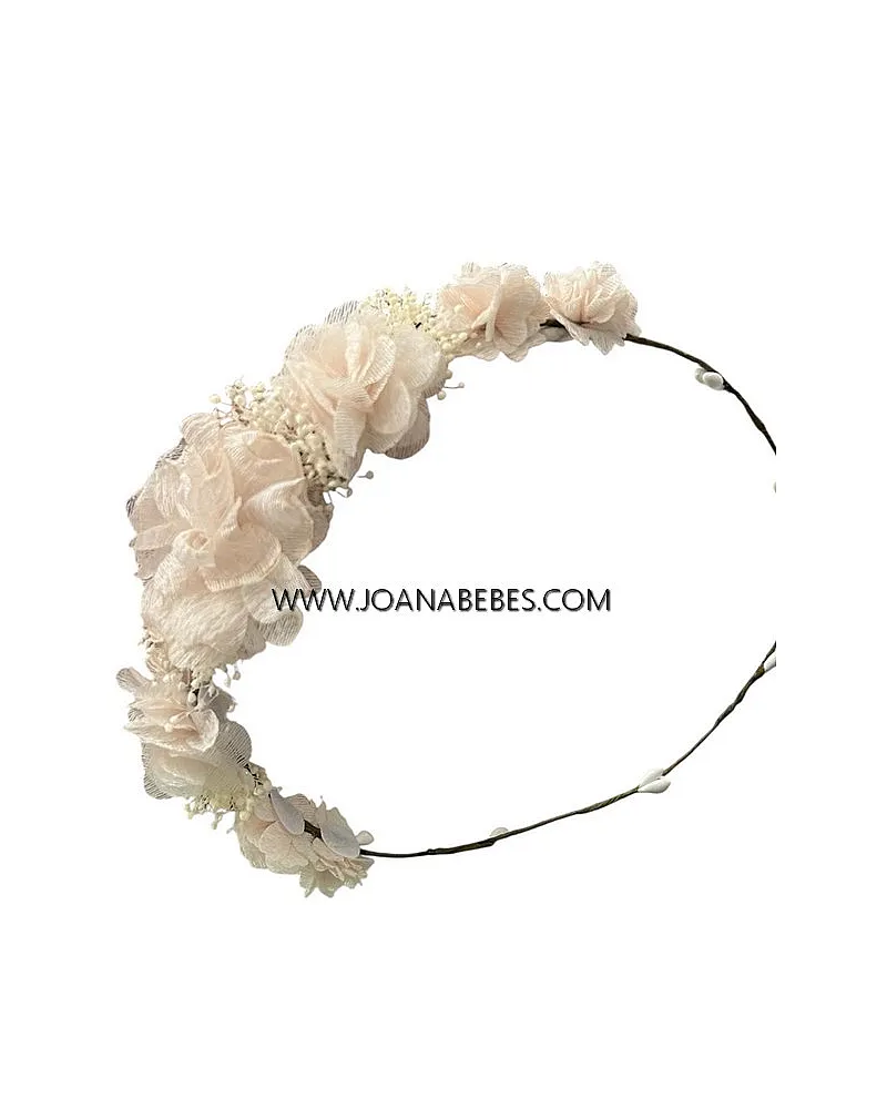 Corona crudo rosas bambula glitter