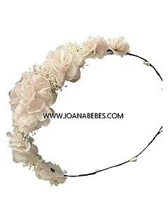 Corona crudo rosas bambula glitter