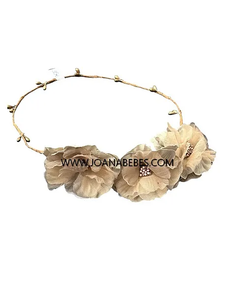 Corona rosas color tierra