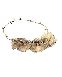 Corona rosas color tierra