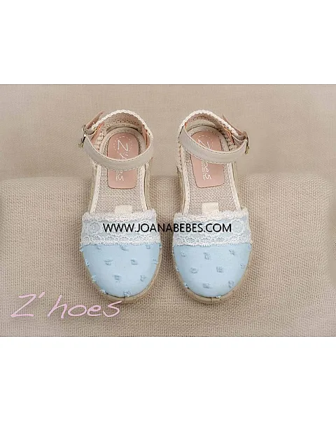 ZOYSAN VALENCIANA VULCANIZADA PLUMETI CON PUNTILLA AZUL