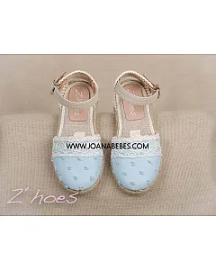 ZOYSAN VALENCIANA VULCANIZADA PLUMETI CON PUNTILLA AZUL