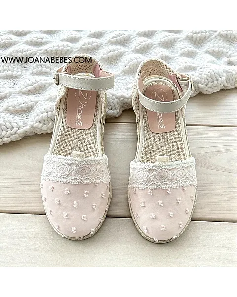 ZOYSAN VALENCIANA VULCANIZADA PLUMETI CON PUNTILLA ROSA