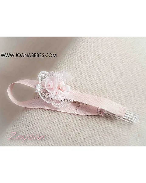 DIADEMA PARA BEBE ROSA