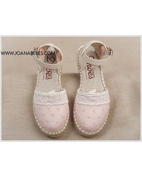 ZOYSAN VALENCIANA VULCANIZADA PLUMETI CON PUNTILLA ROSA