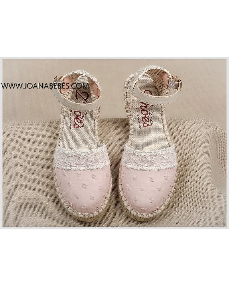 ZOYSAN VALENCIANA VULCANIZADA PLUMETI CON PUNTILLA ROSA