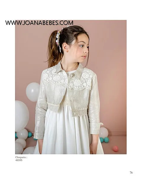 LILUS BOLERO LINO Y TUL BORDADO