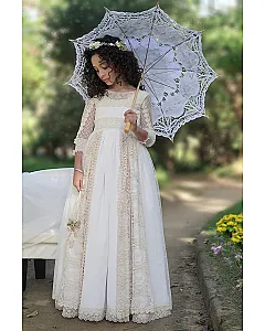 LA INFANTITA VESTIDO COMUNION rey de corazones