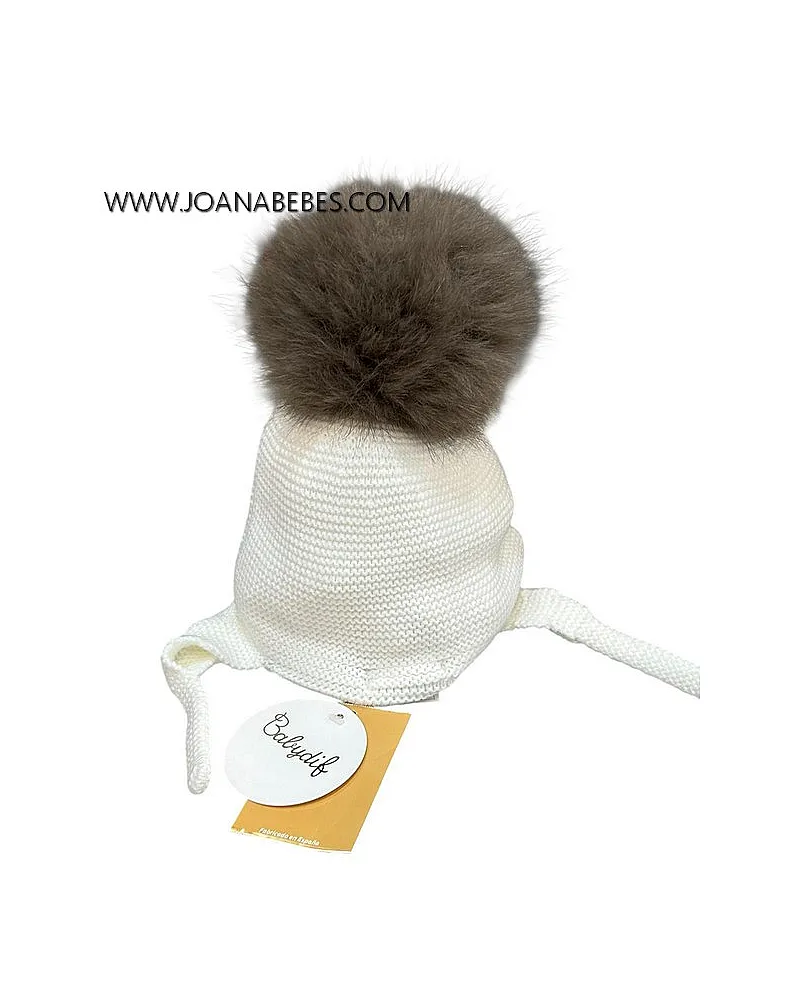 BABYDIF GORRO POMPOM COLOR CRUDO