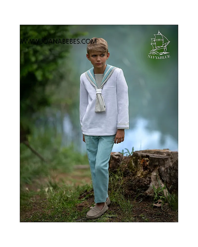 NAVY & BLUE MARINERO VERDE Y BLANCO