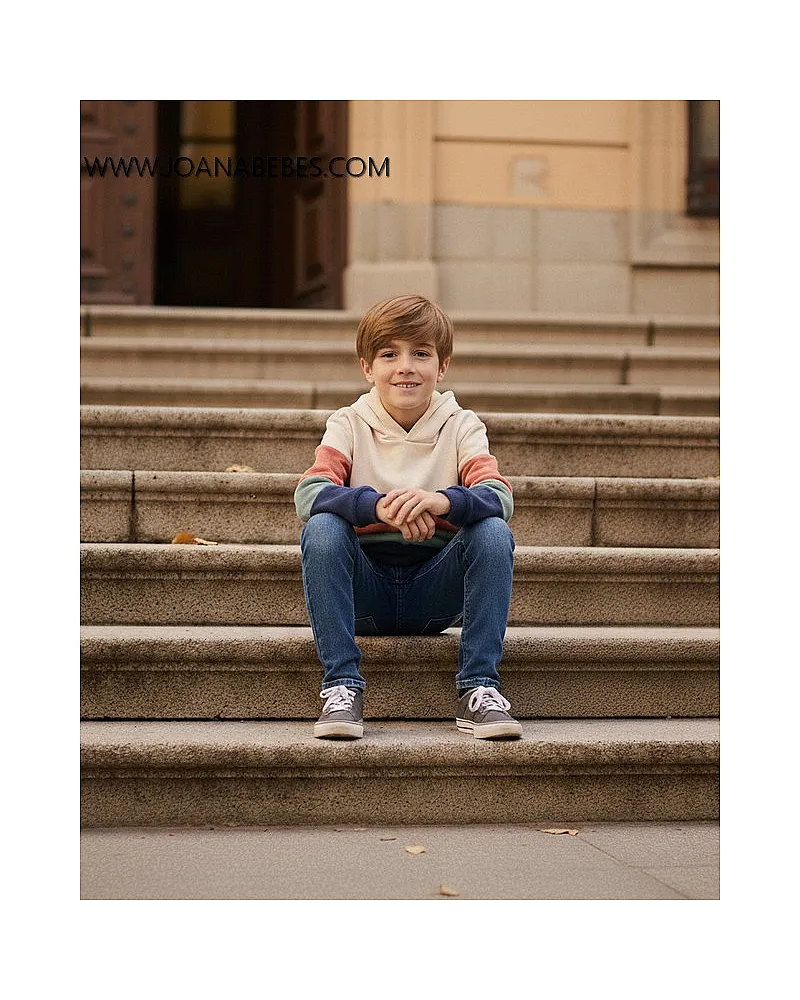 SUDADERA RAYAS COLORES OVERSIZE 3797