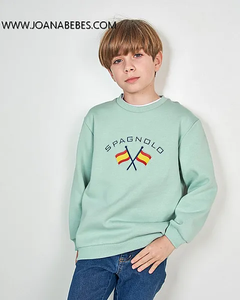 SUDADERA LOGO BANDERA SPAGNOLO