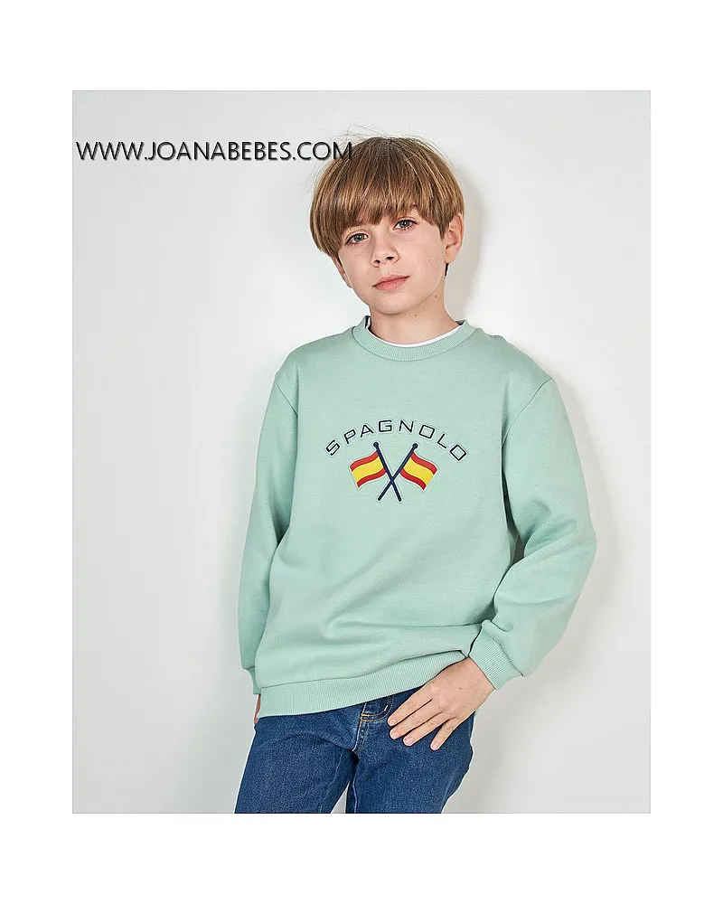 SUDADERA LOGO BANDERA SPAGNOLO