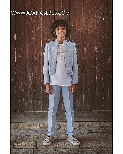 HORTENSIA MAESO PANTALON PINZAS CELESTE