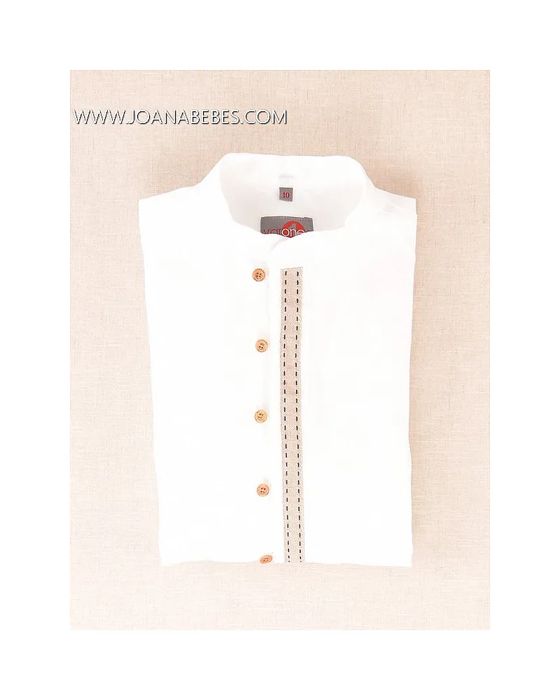 CAMISA LINO BLANCO -TINTA MAO