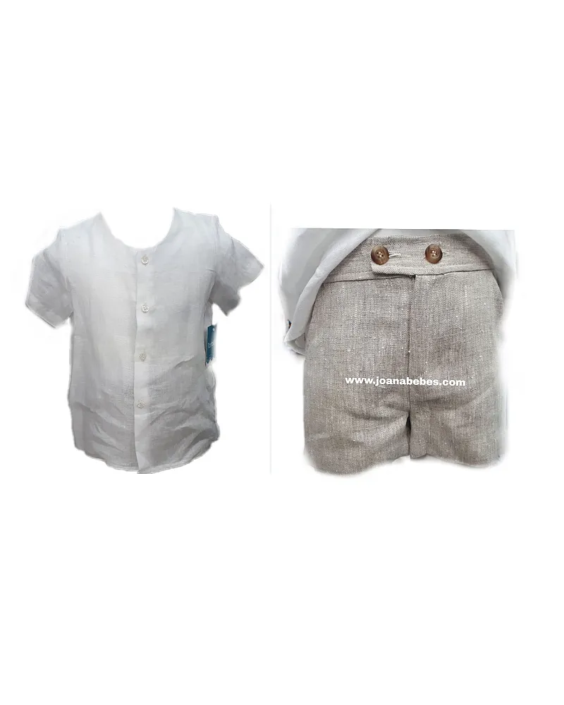 TARTALETA CONJUNTO NIÑO PANTALON COLOR NATURAL