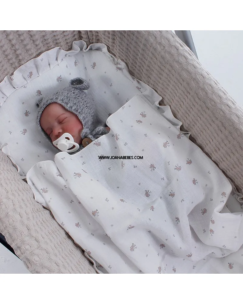 UZTURRE KIT BASE CAPAZO CON VOLANTE Y MUSELINA CLEA PIEDRA